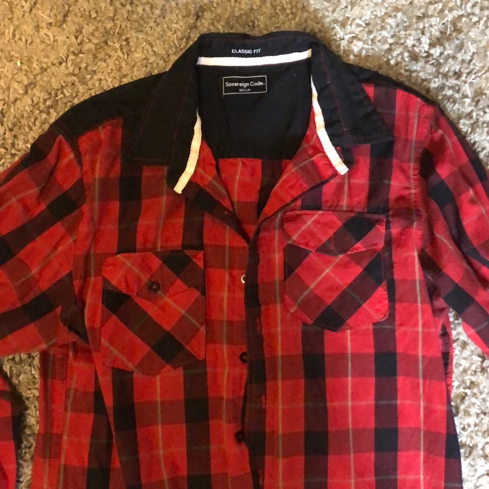 Plaid button down